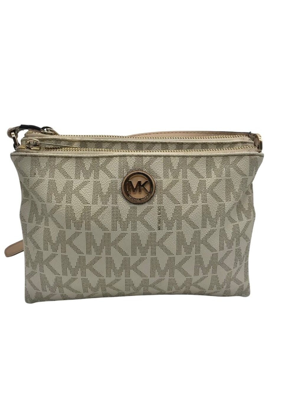 Michael Kors Cream Faux Leather Crossbody Bag